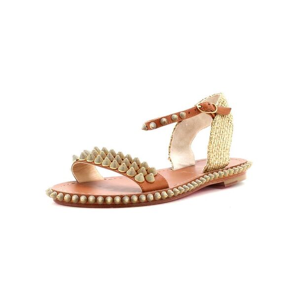 Christian Louboutin Shoes - Christian Louboutin Women's Cordorella Spike Sandals Leather Brown